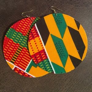 African print fabric earrings| Earrings |